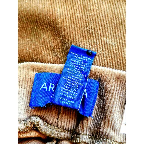 Arizona Jean Co lightweight corduroy flared pants Olive Green  Flared Wide Leg L - Picture 4 of 5